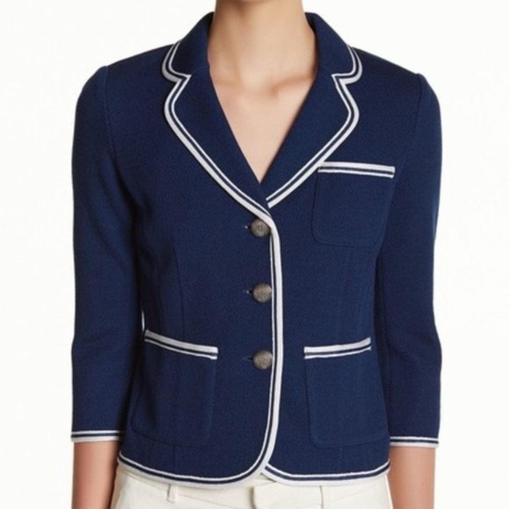 St. John Collection Nordstrom milano pique knit crop blazer